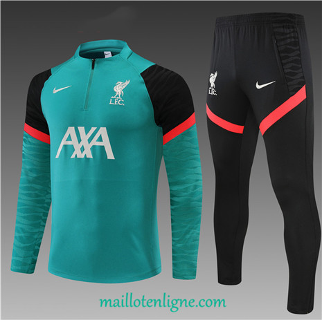 Thai Maillot Thai Ensemble Liverpool Enfant Survetement Vert 2022 2023