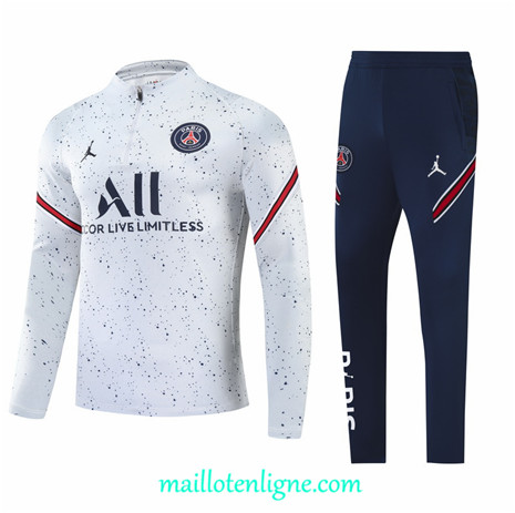 Thai Maillot Thai Ensemble Paris PSG Enfant Survetement Blanc 2022 2023