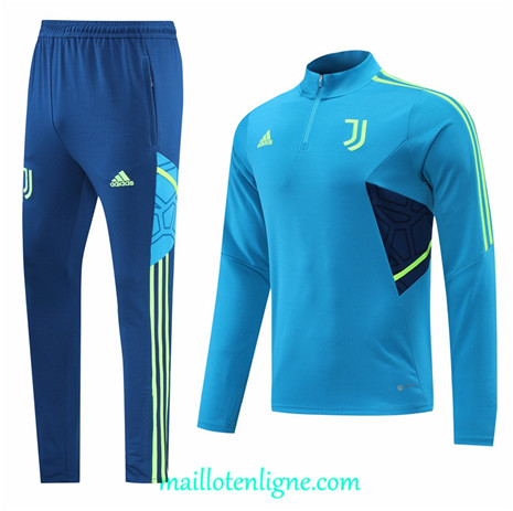 Thai Maillot Thai Ensemble Juventus Survetement Bleu 2022 2023