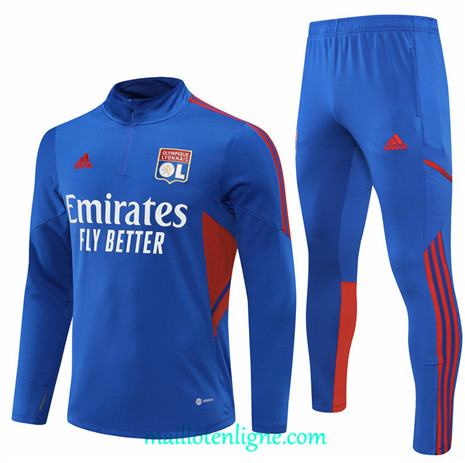 Thai Maillot Thai Ensemble Lyon Survetement Bleu 2022 2023