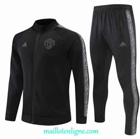 Thai Maillot Thai Ensemble Manchester United Veste Survetement Noir 2022 2023