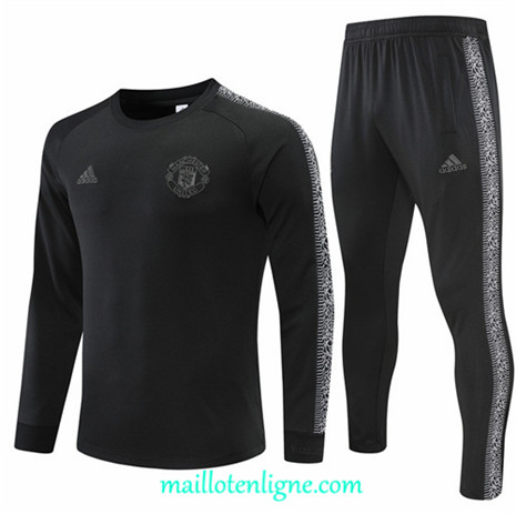 Thai Maillot Thai Ensemble Manchester United Survetement Noir 2022 2023