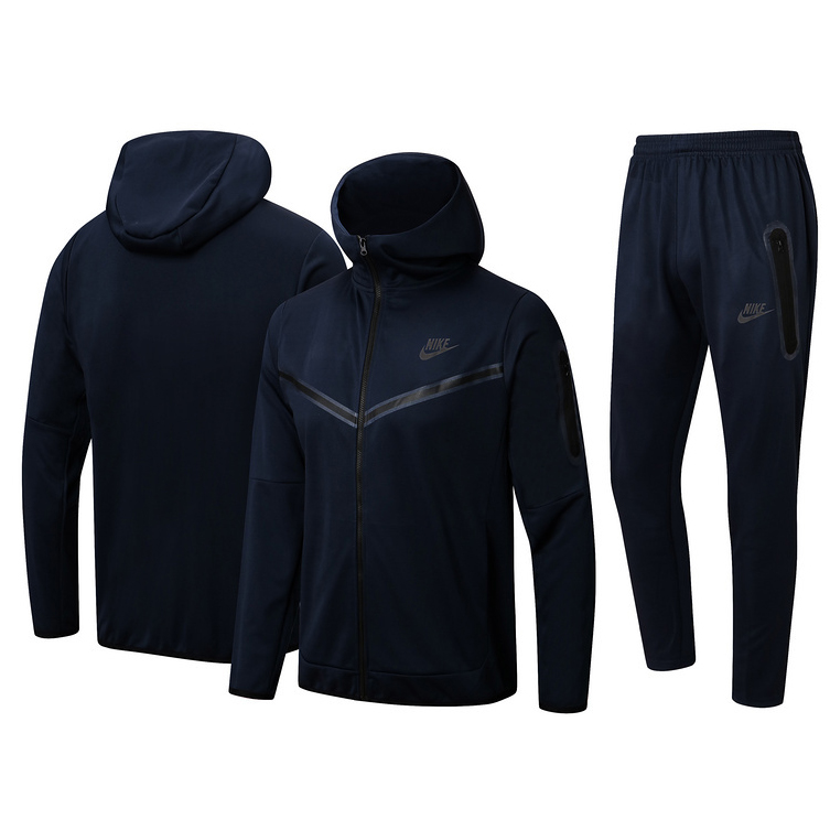 Thai Maillot Thai Ensemble Nike Veste Survetement à capuche Noir 2022 2023