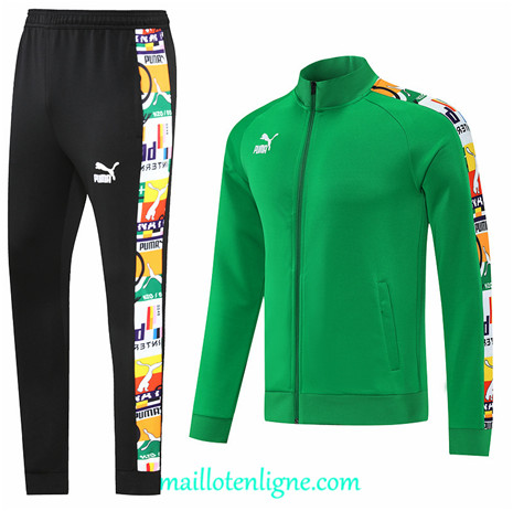 Thai Maillot Thai Ensemble PUMA Veste Survetement Vert 2022 2023