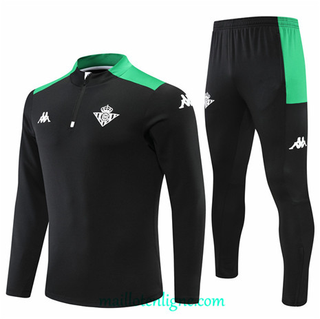 Thai Maillot Thai Ensemble Real Betis Survetement Noir 2022 2023