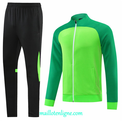 Thai Maillot Thai Ensemble Sans logo de marque Veste Survetement Vert 2022 2023