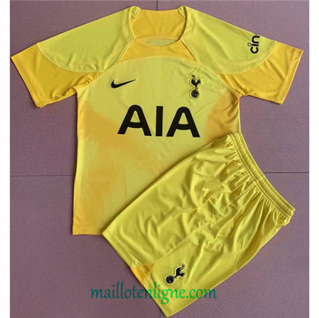 Thai Maillot Tottenham Hotspur Enfant Gardien de but Jaune 2022 2023