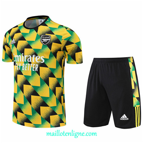 Thai Maillot Arsenal + Short Training Jaune 2022 2023