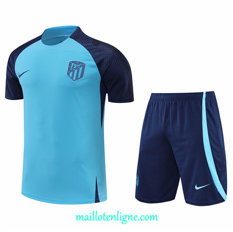 Thai Maillot Atletico Madrid + Short Training Bleu 2022 2023