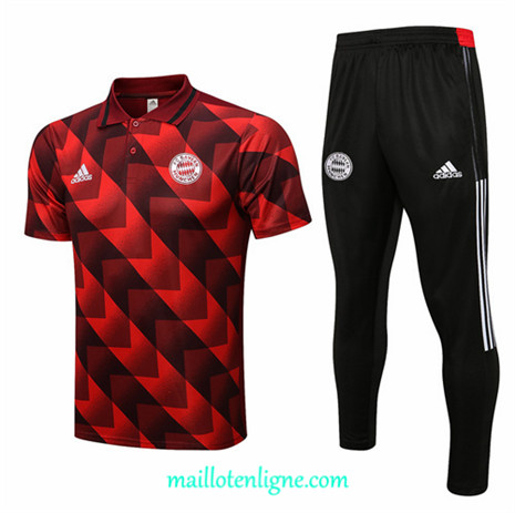 Thai Maillot Polo Bayern Munich Training Rouge 2022 2023