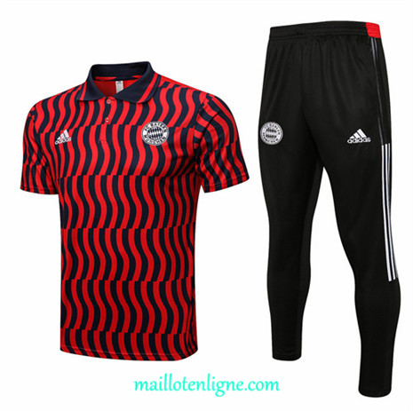 Thai Maillot Polo Bayern Munich Training Rouge 2022 2023