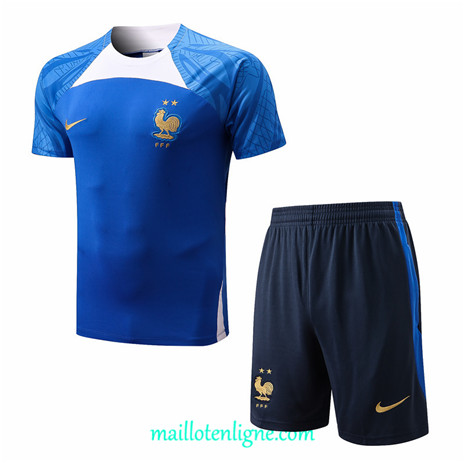 Thai Maillot France + Short Training Bleu 2022 2023