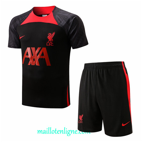 Thai Maillot Liverpool + Short Training Noir 2022 2023