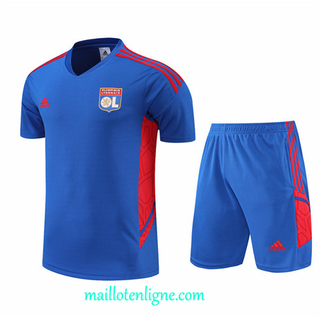 Thai Maillot Lyon + Short Training Bleu 2022 2023