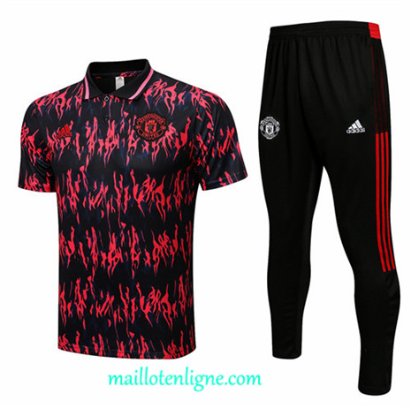 Thai Maillot polo Manchester United + Short Rouge 2022 2023
