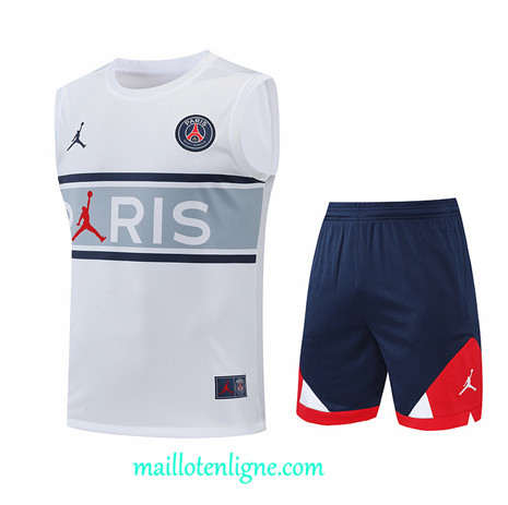 Thai Maillot Paris PSG Debardeur Training Blanc 2022 2023