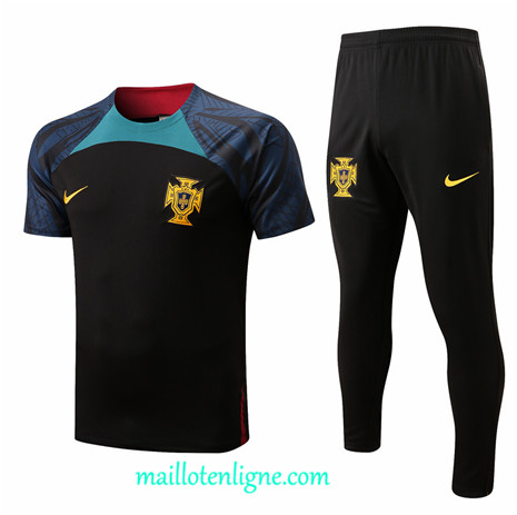 Thai Maillot Portugal Training Noir 2022 2023