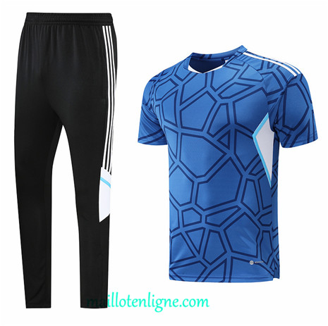 Thai Maillot Sans logo de marque Training Bleu 2022 2023
