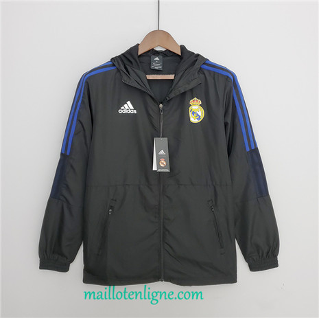 Thai Maillot Real Madrid Veste Coupe vent Noir 2022 2023