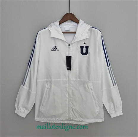 Thai Maillot Universidad de Chile Veste Coupe vent Blanc 2022 2023