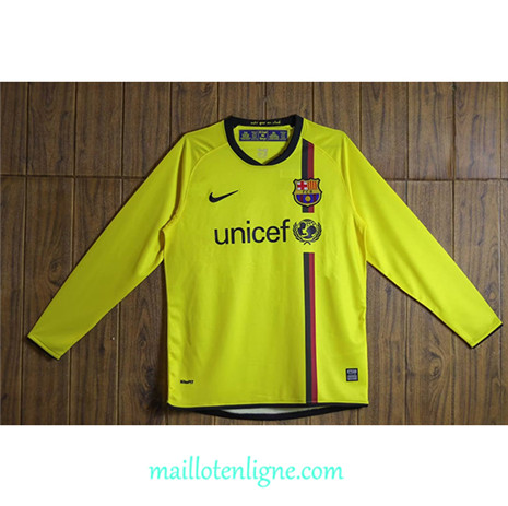 Thai Maillot Classic Barcelone Exterieur Manche Longue 2008-09 E314