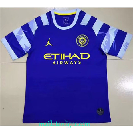 Thai Maillot Classic Manchester City édition commémorative Bleu E347