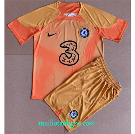 Thai Maillot Chelsea Enfant Gardien de but Orange 2022/2023 E1389