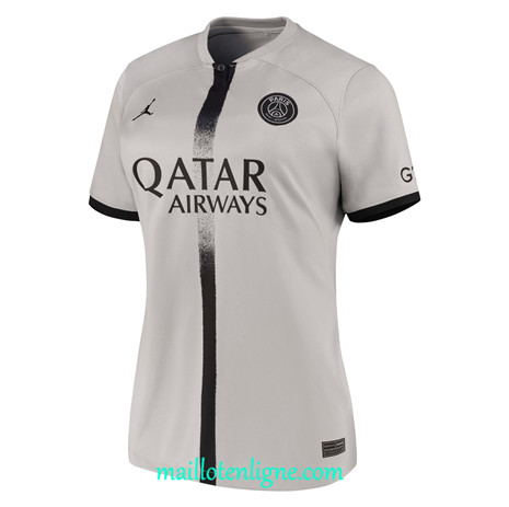 Thai Maillot PSG Femme Exterieur Gris 2022/2023 E1437