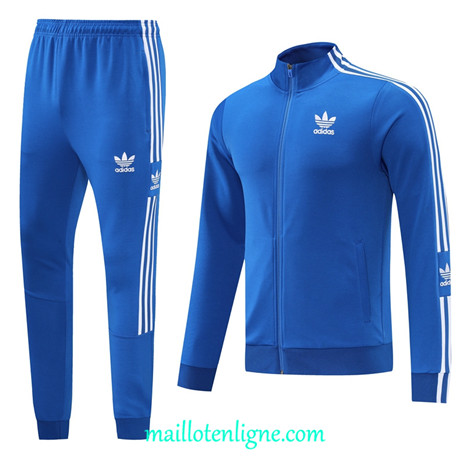 Thai Maillot Ensemble Adidas Veste Survetement Bleu 2022/2023 E700