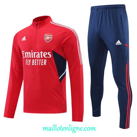 Thai Maillot Ensemble Arsenal Survetement Rouge/Bleu 2022/2023 E883