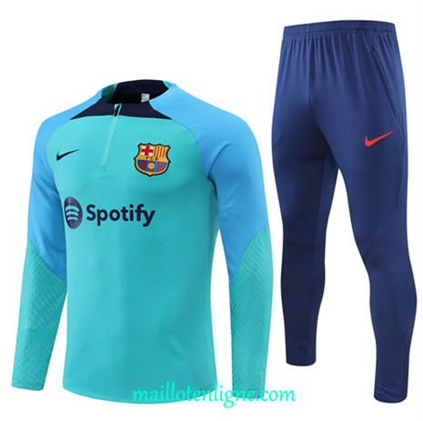 Thai Maillot Ensemble Barcelone Survetement Bleu 2022/2023 E769