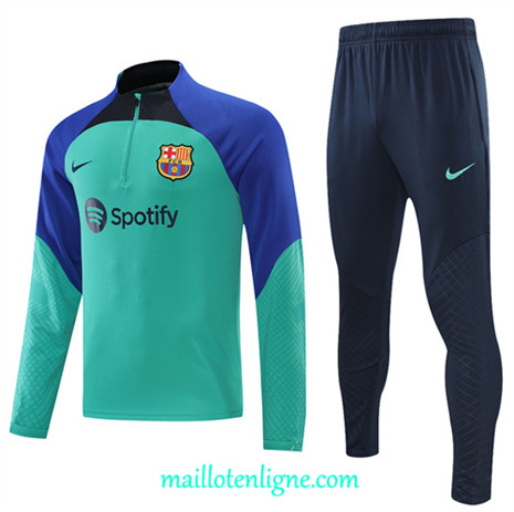 Thai Maillot Ensemble Barcelone Survetement Bleu 2022/2023 E770