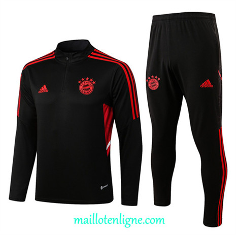 Thai Maillot Ensemble Bayern Munich Survetement Noir 2022/2023 E752