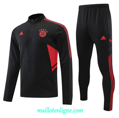 Thai Maillot Ensemble Bayern Munich Survetement Noir 2022/2023 E754