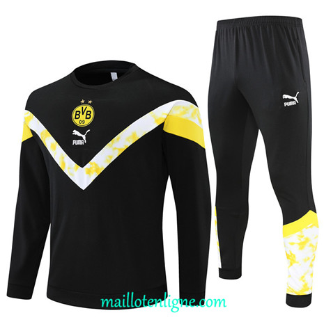 Thai Maillot Ensemble Borussia Dortmund Survetement Noir/Jaune 2022/2023 E757
