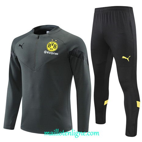 Thai Maillot Ensemble Borussia Dortmund Survetement Gris 2022/2023 E759