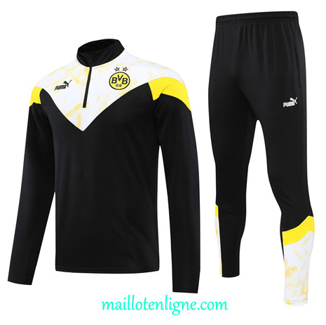 Thai Maillot Ensemble Borussia Dortmund Survetement Noir/Blanc 2022/2023 E760