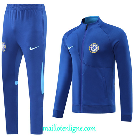 Thai Maillot Ensemble Chelsea Veste Survetement Bleu 2022/2023 E888