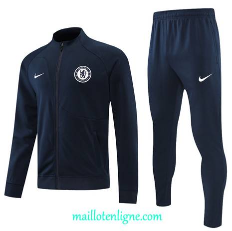 Thai Maillot Ensemble Chelsea Veste Survetement Noir 2022/2023 E889