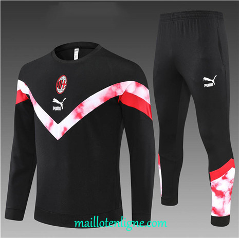 Thai Maillot Ensemble AC Milan Enfant Survetement Noir 2022/2023 E1055