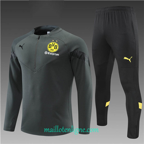 Thai Maillot Ensemble Borussia Dortmund Enfant Survetement Gris 2022/2023 E990