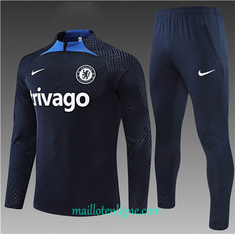 Thai Maillot Ensemble Player Chelsea Enfant Survetement Noir 2022/2023 E1031