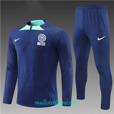 Thai Maillot Ensemble Inter Milan Enfant Player Survetement Bleu Marine 2022/2023 E1057