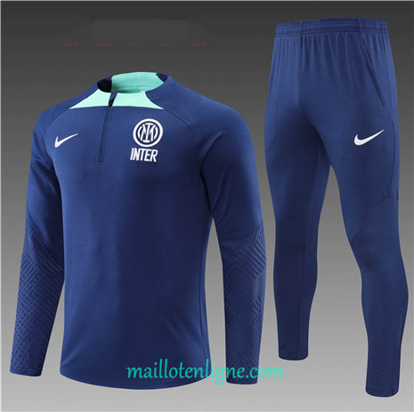 Thai Maillot Ensemble Inter Milan Enfant Survetement Bleu Marine 2022/2023 E1060