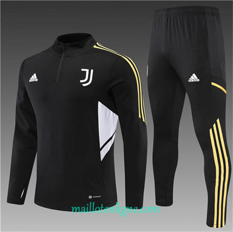 Thai Maillot Ensemble Juventus Enfant Survetement Noir 2022/2023 E1064