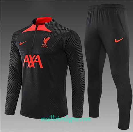 Thai Maillot Ensemble Player Liverpool Enfant Survetement Noir 2022/2023 E1038