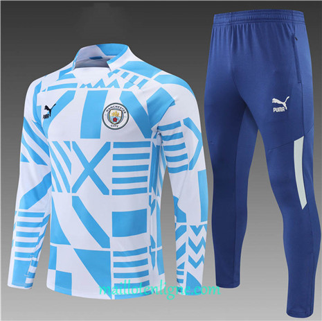 Thai Maillot Ensemble Manchester City Enfant Survetement Bleu 2022/2023 E1043