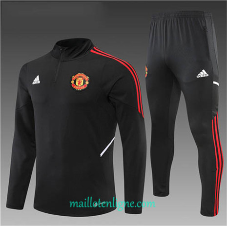 Thai Maillot Ensemble Manchester United Enfant Survetement Noir 2022/2023 E1046