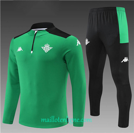 Thai Maillot Ensemble Real Betis Enfant Survetement Vert/Noir 2022/2023 E996