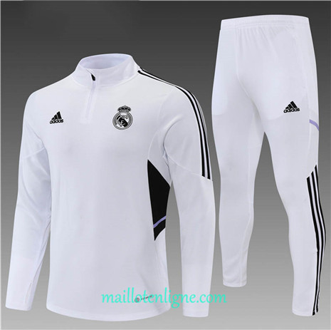 Thai Maillot Ensemble Real Madrid Enfant Survetement Blanc 2022/2023 E999